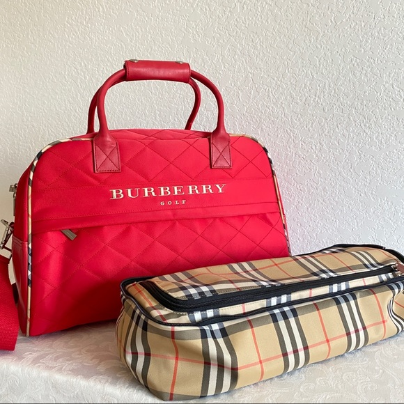 Burberry red quilted multi purpose travel weekend bag - Picture 1 of 16